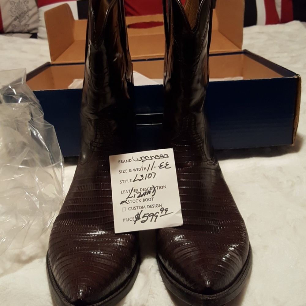 Men lizard cowboy boots